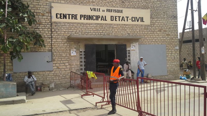 Les locaux de l'état-civil à Rufisque, au Sénégal © DR