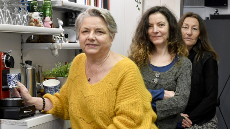 Elles sont trois « lucioles » à porter le projet depuis ses débuts en 2018 : Martine Vachon, Natacha Campos et Sandrine Coquelle. © Rodolphe Delaroque / Nantes Métropole.