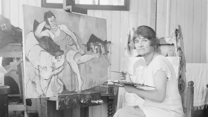 Suzanne Valadon dans son atelier, en 1919 © Getty - Bettmann.
