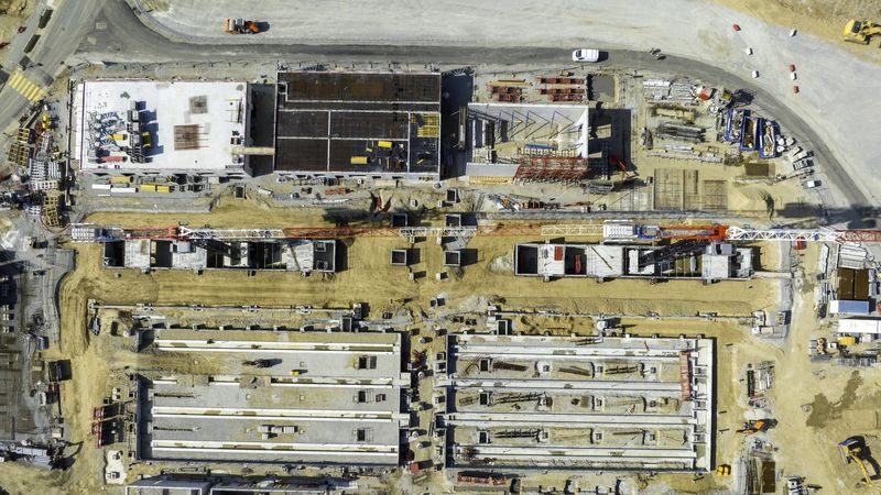 Le chantier du futur Centre technique et d’exploitation de la Semitan est dans les temps. Le terrassement est terminé et les réseaux souterrains principaux réalisés. © Valéry Joncheray