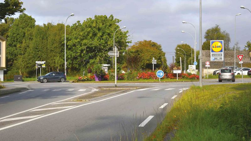 Le secteur giratoire de Moulin-Brûlé/Pentecôte/Léon-Gaumont, sur les communes de Sautron et Orvault, est le premier à faire l'objet d'aménagements © DR.