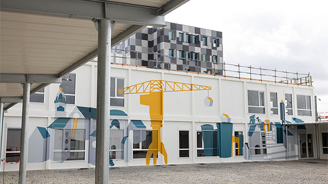 Une nouvelle école modulable et démontable sur l’île de Nantes