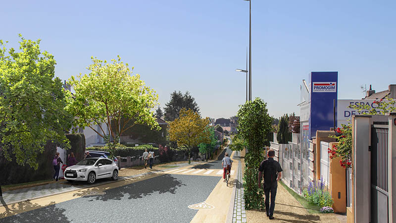 Végétalisée, la future avenue Félix Vincent sera connectée à la vallée du Cens. © agence TALPA