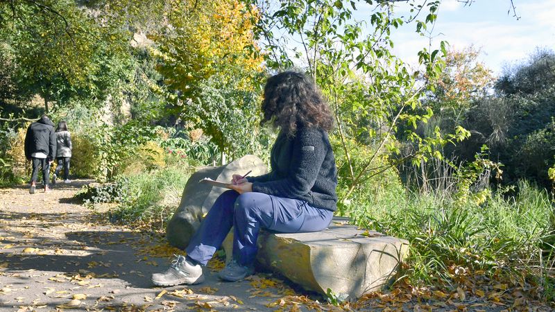 Les bancs massifs du Jardin extraordinaire.  © Rodolphe Delaroque