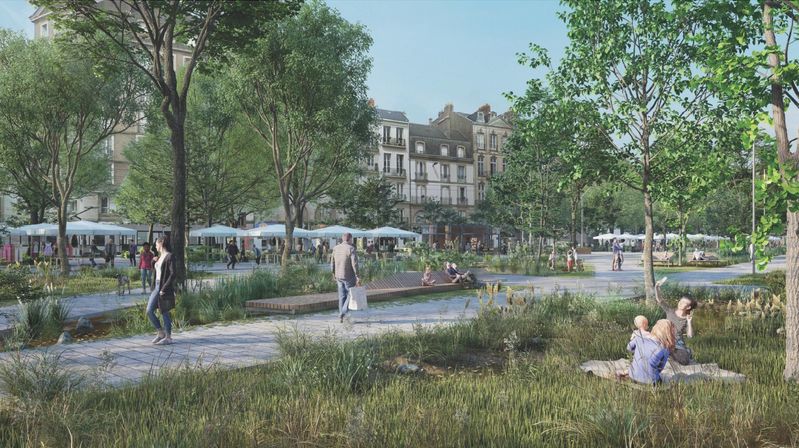 Dès 2025, les premières plantations sur la place Gloriette Petite-Hollande