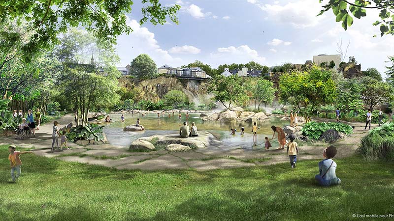 Une extension du Jardin extraordinaire, avec notamment un nouveau plan d'eau, verra le jour. © Phytolab