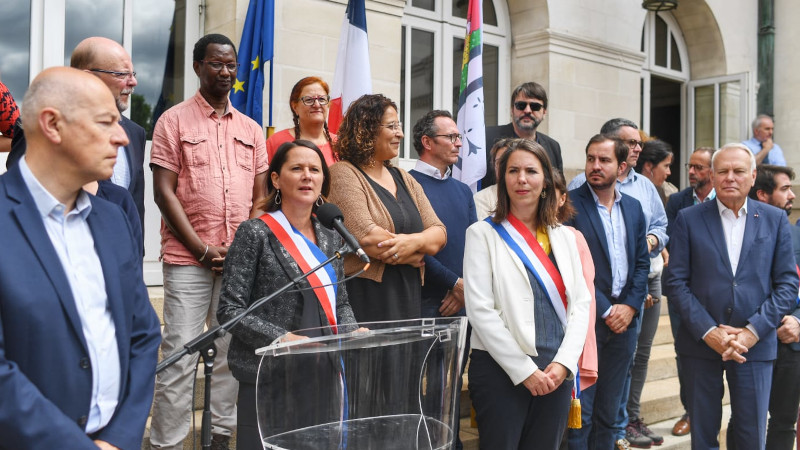 Johanna Rolland a lancé un appel au calme face aux violences subies par les élus de la République © Thierry Mézerette pour Nantes Métropole.