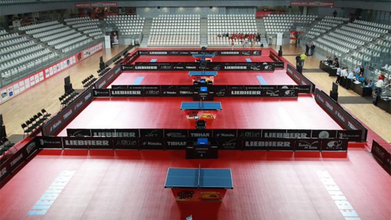 Compétition. La salle métropolitaine de la Trocardière, à Rezé, a mis les petits plats dans les grands pour l’organisation de l’Euro de tennis de table par équipe qui a mobilisé près de 250 bénévoles. (crédit : FFTT).