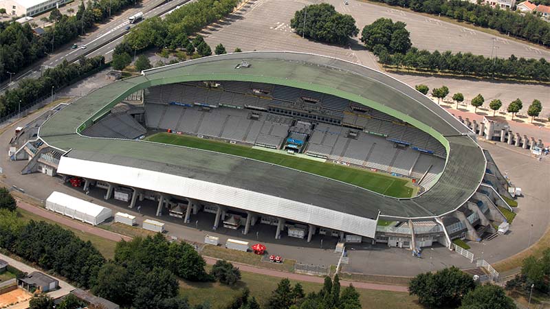 Vue aérienne du stade de La Beaujoire.