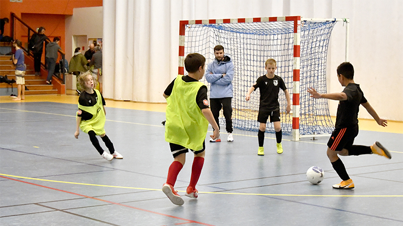 Le Nantes Doulon Bottière Futsal organise régulièrement des stages en partenariat avec l’Animation sportive municipale et l’Accoord. © Rodolphe Delaroque