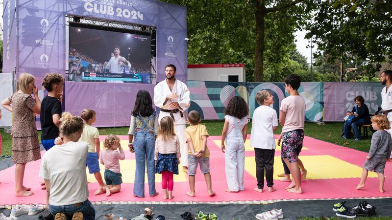 Le Club 24, le village olympique de Nantes, propose des animations sportives et culturelles. © Céline Jacq