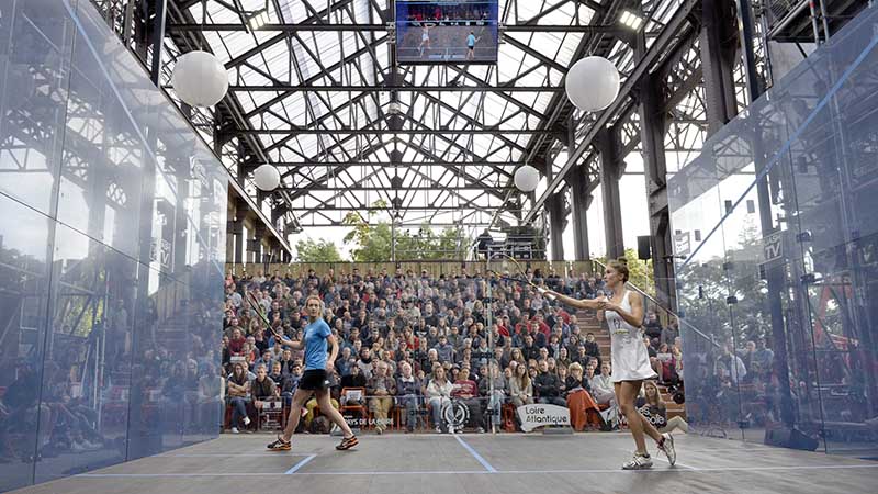 En 2017, l’Open International de squash s’était déroulé sous les Nefs.