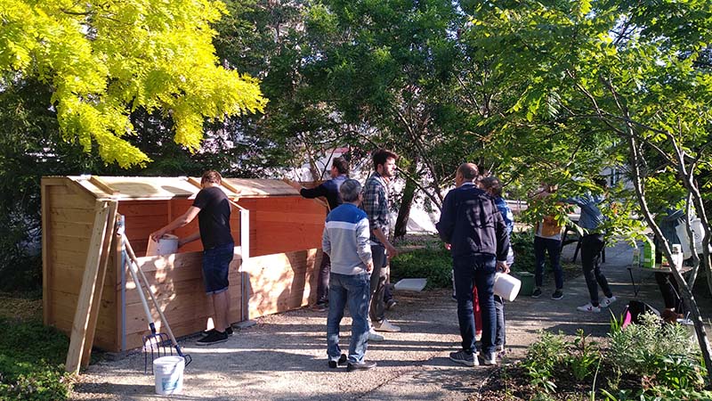La semaine organisée habituellement par  l'association Réseau compost citoyen (ici à Waldeck-Rousseau en 2019) a dû se réinventer.