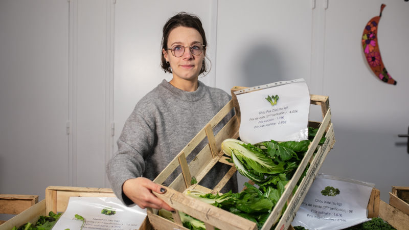 La Halvêque dispose désormais d'une épicerie bio et solidaire © Céline Jacq pour Nantes Métropole.