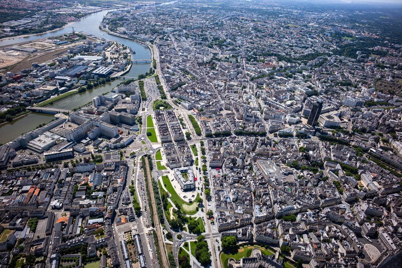 Vue aérienne de Nantes © Patrick Garçon