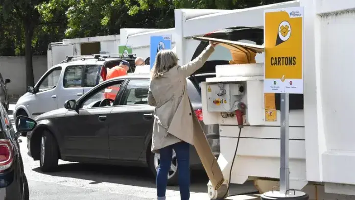 En 2021, l'écopoint de Chantenay a été restructuré avec une signalétique plus claire. © Rodolphe Delaroque