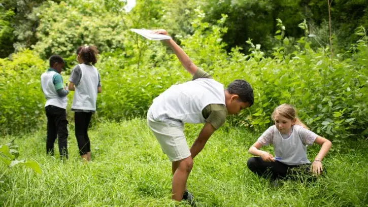 À Nantes, avec le nouveau Parcours nature, chaque écolier profite de 10 sorties nature durant sa scolarité. © Ludovic Failler
