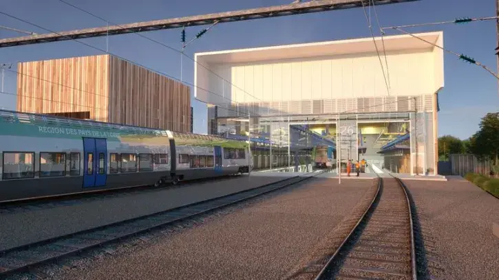 Le projet prévoit notamment la création d'une voie ferrée et d'une tour en fosse pour entretenir les roues des trains ainsi que d'un atelier de maintenance doté de trois voies électrifiées. © Egis/SNCF.