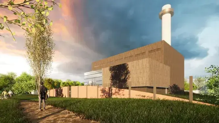 Une enveloppe en bois habillera bientôt la chaufferie gaz de Bellevue, qui va être rénovée. © Padw