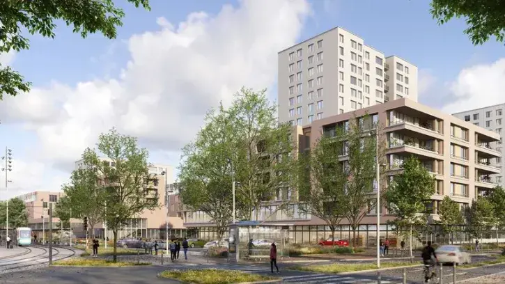 Le programme Fratera comprendra 40 logements commercialisés à des prix inférieurs à ceux du marché : à partir de 110 000 € pour un T2, 145 000 € pour un T3 et 190 000 € pour un T4. © germe & JAM.