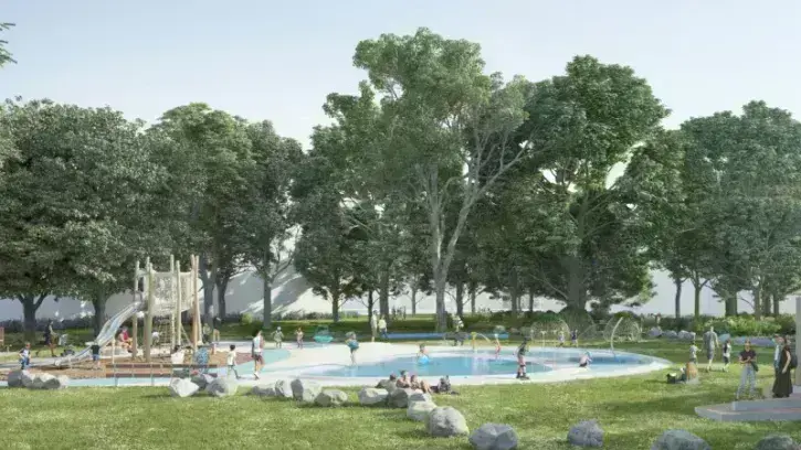 Une nouvelle pataugeoire sera livrée à Grande Garenne à l'été 2025 © Atelier 360°