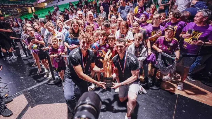 Le HBCN fête le titre en Coupe de France. © Jean Le Boulanger / HBCN
