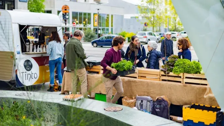 Le marché de Susan sera ouvert chaque vendredi de 16h à 20h, allée Susan-Brownell-Anthony. © Garance Wester / Nantes Métropole